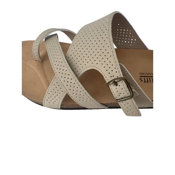 New Cliffs by White Mountain Women’s Tan Comfort slide sandals size 9 1/2 W. - Picture 8 of 10